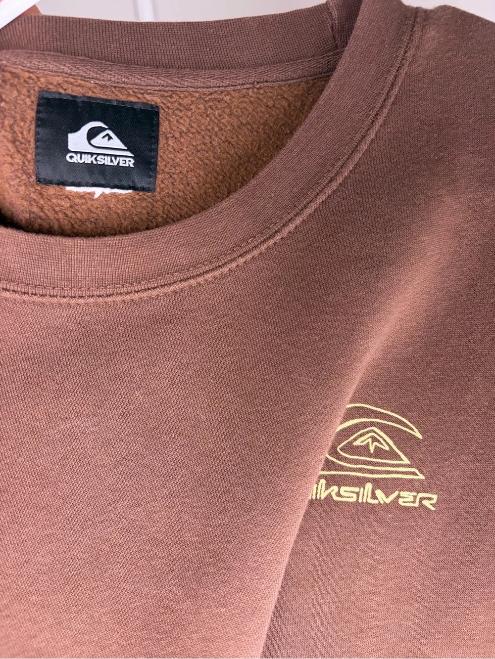 Quiksilver Men's Brown Crewneck Sweatshirt